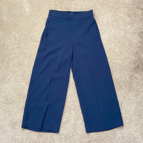 NWT Madewell Huston pull on crop pants navy blue size XS - Picture 1 of 9